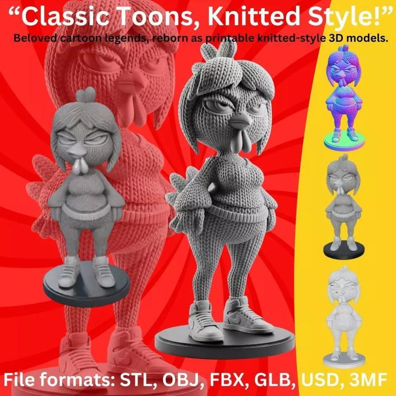 Grumpy Chicken Figurine  3D Printable Model