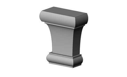 Curved top and bottom modern corbel bracket