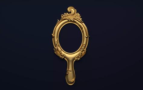 Frame mirror 3D model 06