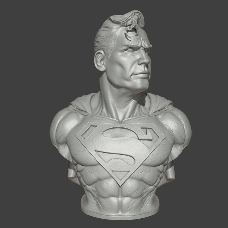 Superman Heroic Bust - Stylized Fan Art for 3D Printing