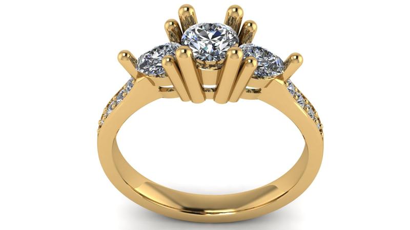 solitaire Dimond Ring 3d Printable Model