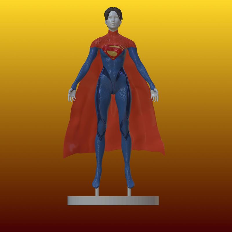 Supergirl Sculpture (Flash Movie)
