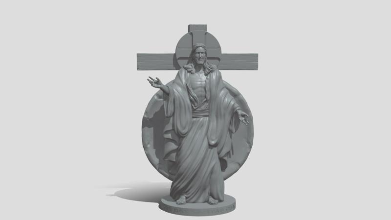 Jesus Christ Risen – 3D STL Model for Printing