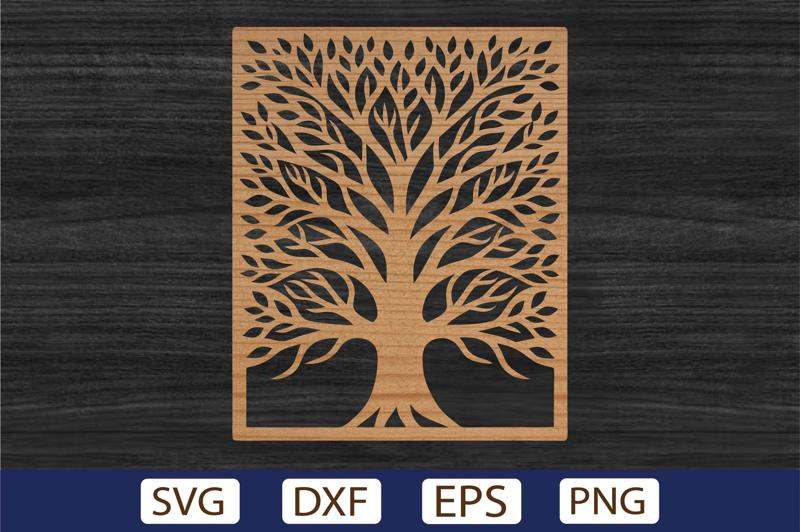 Tree Panel Laser Cut File SVG