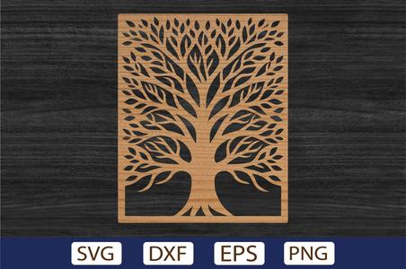 Tree Panel Laser Cut File SVG