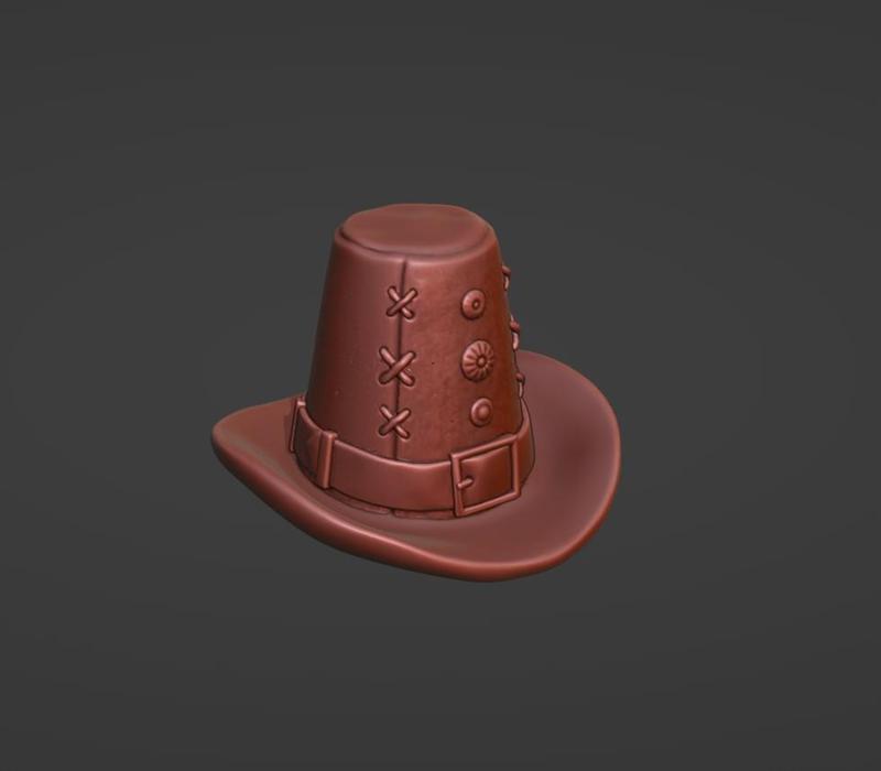 Witch hunter hat - token for board games.