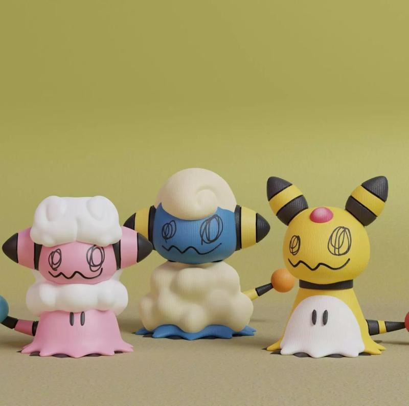 Pokemon - Mimikyu Mareep Flaaffy and Ampharos