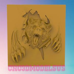 Bear with claws 3D MODEL STL FILE FOR CNC ROUTER LASER