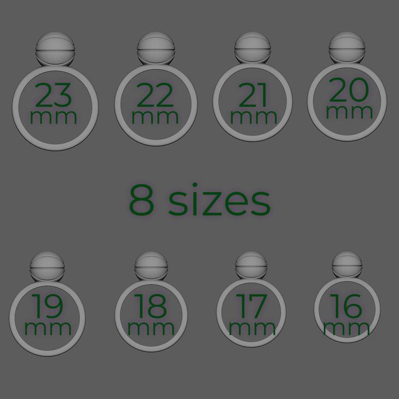 Basketball Ring STL – 3D Printable Finger Ring for True Hoopers
