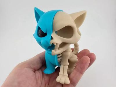 cat skeddd skullll evil 3d stl
