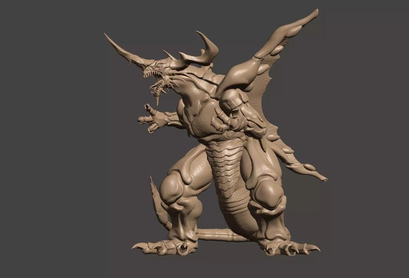 BAGAN - SUPER GODZILLA - ULTRA HIGH DETAILED MESH - HI-POLY STL