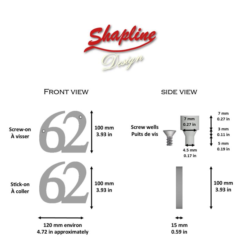 House number, house numbered N°62