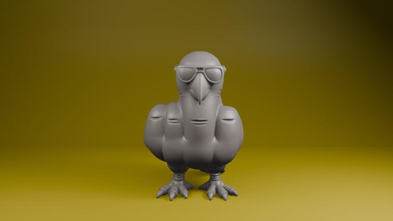 Cool Bird Middle Finger – Funny 3D Printable Figurine