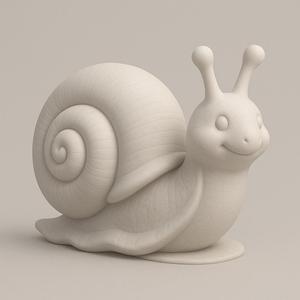 Cute Snail Figurine (Support-Free Split) – STL & 3MF