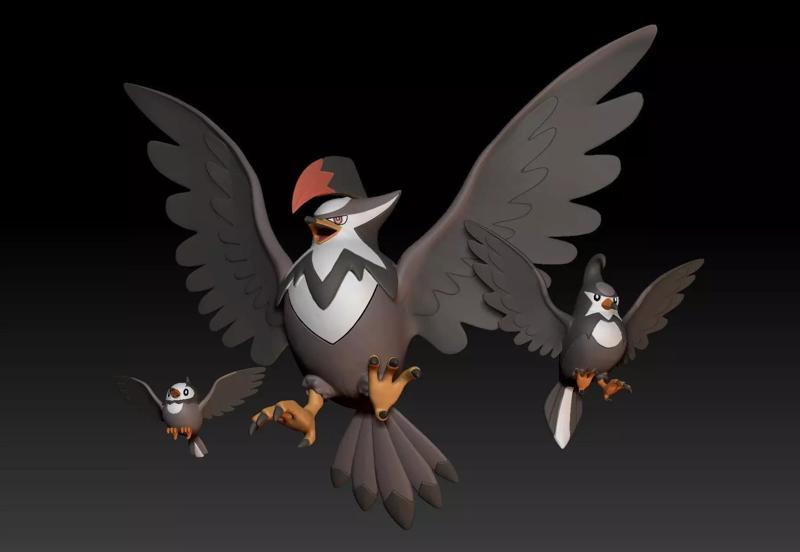 Pokemon Starly Staravia Staraptor