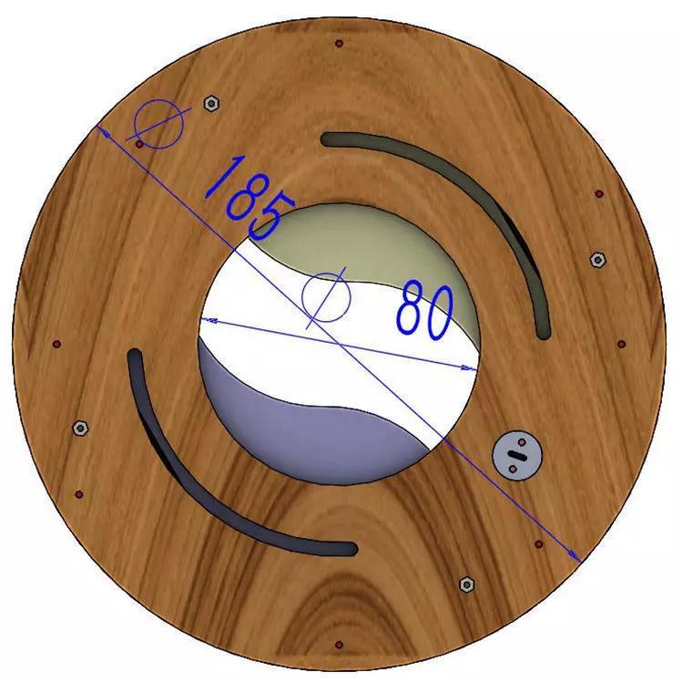 LS2BLROD80A Mechanical taiji iris mechanism shutter laser cut