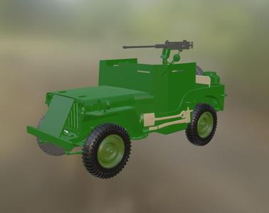 Jeep willys 1/16 with armor and M2 browning