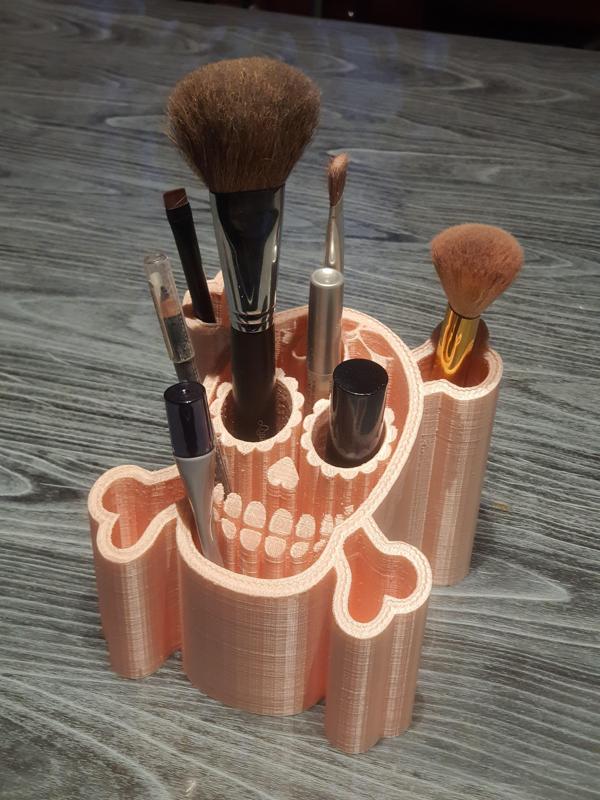 Calavera makeup box, Boite à maquillage t^te de mort