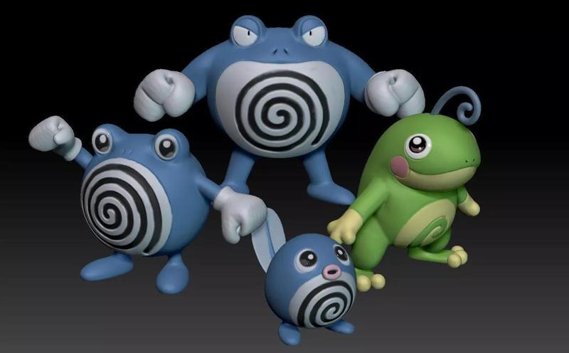 Pokemon Poliwag Poliwhirl Poliwrath Politoed
