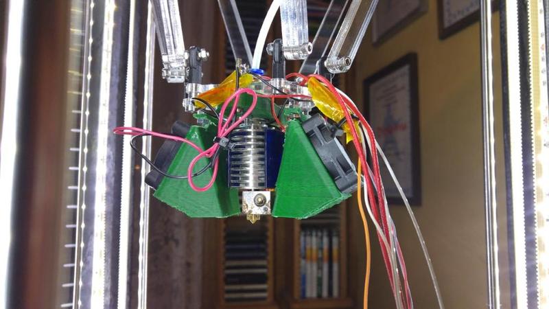 V1-3 Kossel clear cooling fan duct 