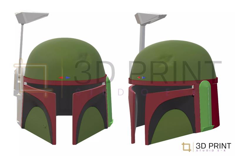Star Wars Boba Fett helmet and two gift files