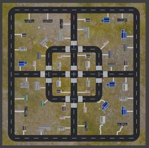 Low Poly City Block Roads  Houses   Urban Props Pack