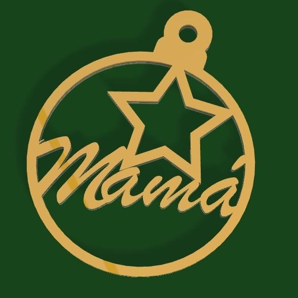 CHRISTMAS TREE BALL WITH MOTHER STAR