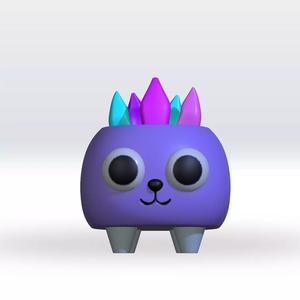 Pebble Thorned Geode Dandy World STL 3D Multicolor 3mf