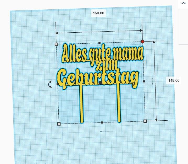 Happy birthday topper for mom