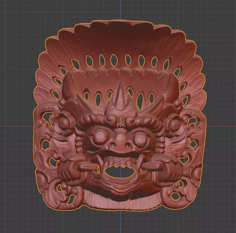 African Mask 03 high-poly