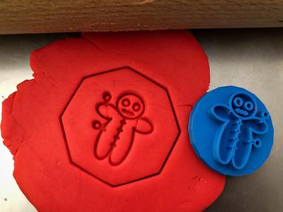 Cookie stamp + cutter -  woodoo