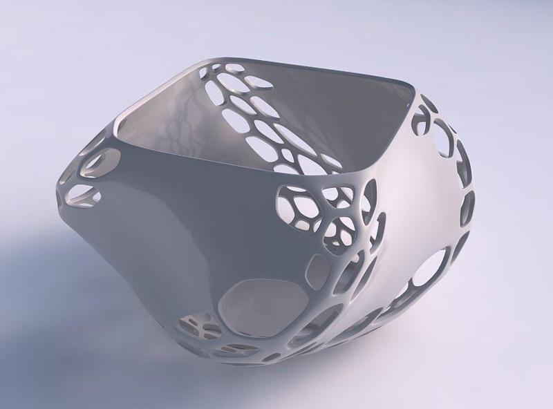 Bowl helix with organic lattice and solid centers