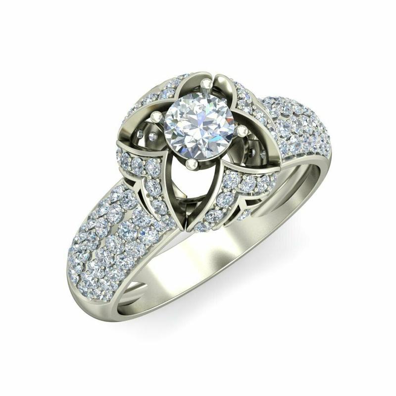 Solitaire Ring 3dm stl render 4view and detail images