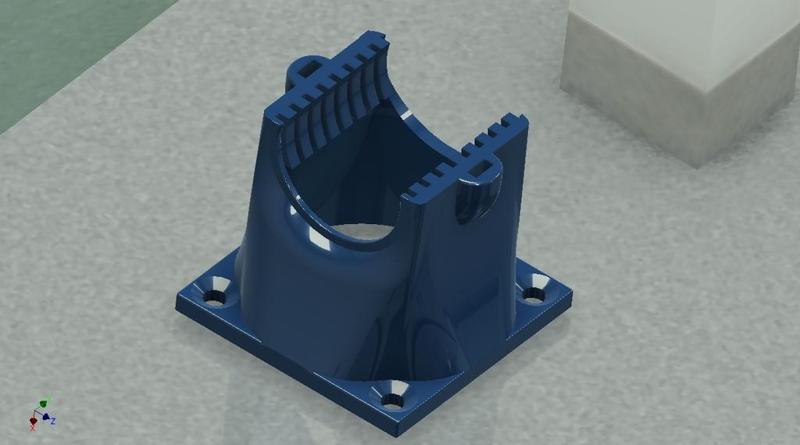 Fan duct for 25x25mm heatsink