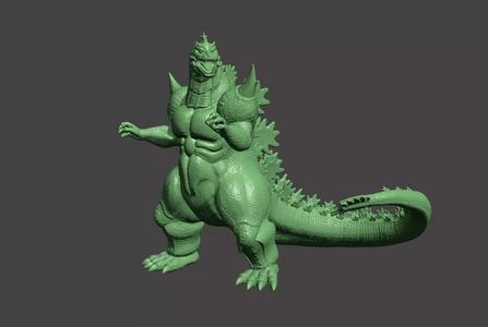 SUPER GODZILLA - ULTRA DETAILED STL MESH - SNES APPEARANCE