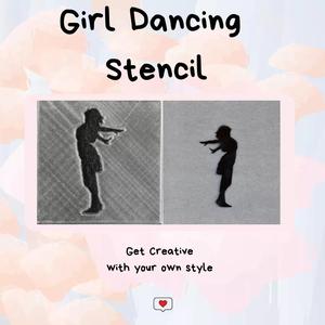 Girl Dancing Stencil
