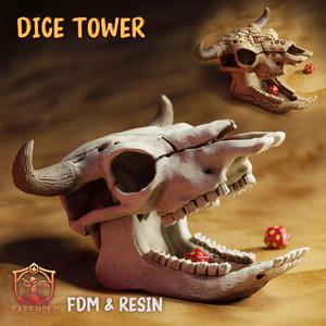 Bull Skull Dice Tower