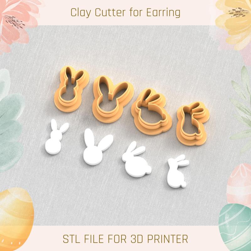 Easter Bunny Pack EASTER POLYMER CLAY CUTTER