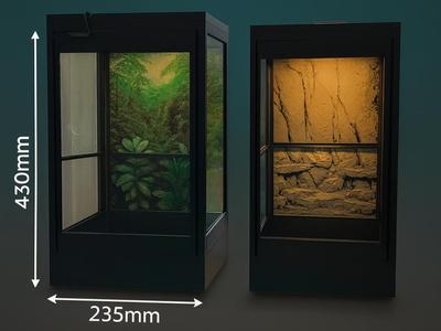 DIY Terrarium 235x220x430mm with HueForge Back Panel