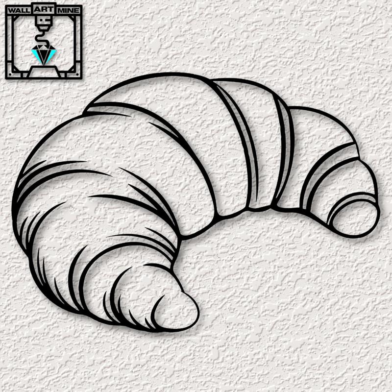 realistic food wall art croissant wall decor food decoration