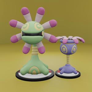 Pokemon No. 345, 346 Lileep, Cradily