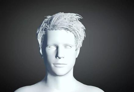 3D Hair style for Man 73 3D model