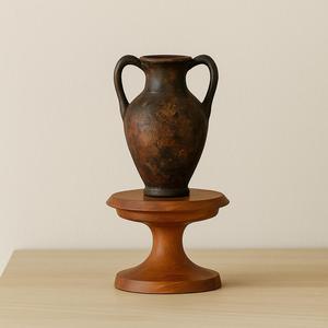 Wood-Style Display Pedestal – Antique Object Stand for 3D Printing