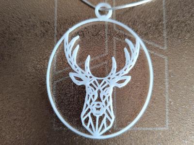 Geometric Deer Pendant