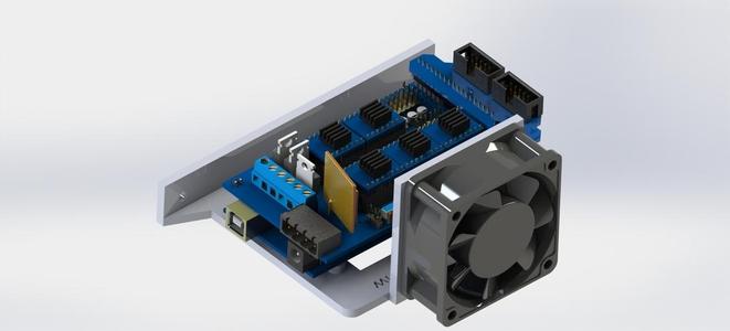 arduino ramps 1.4 with 60mm fan mount Straight