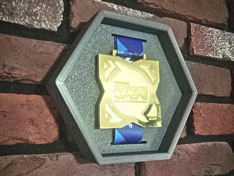 hexagon award medal display