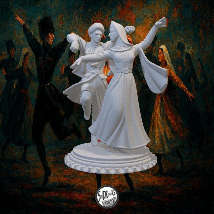 Caucasian Youth Dance Duo - SoliDRawinGs SG014