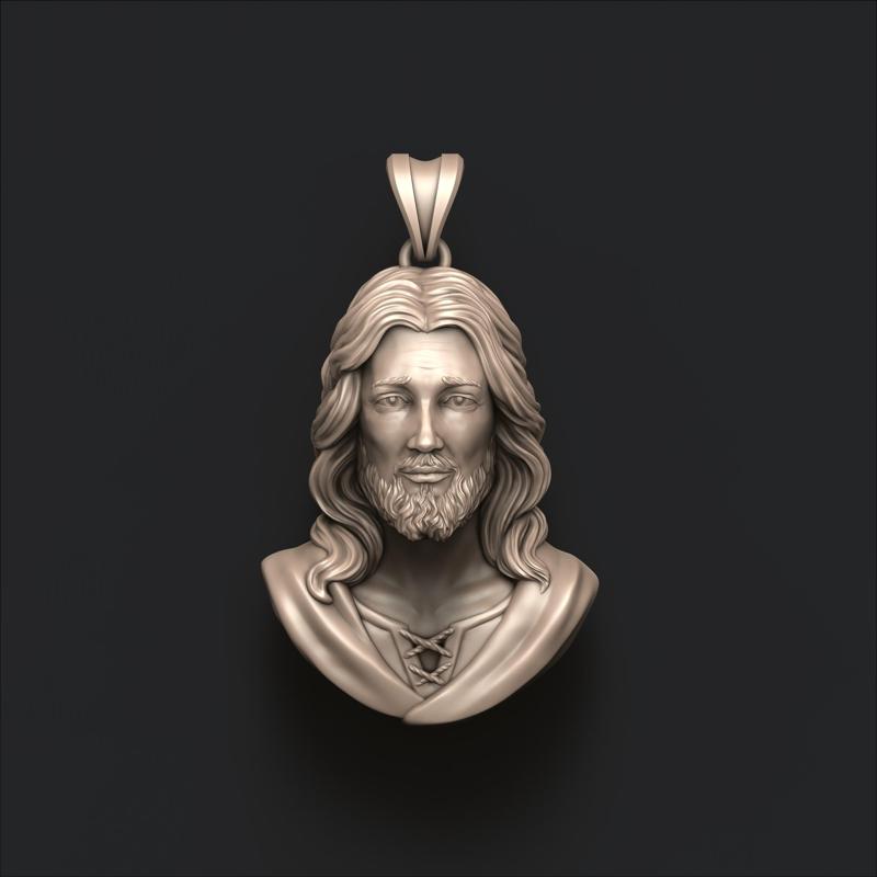 Jesus Christ Head Pendant 3D print model