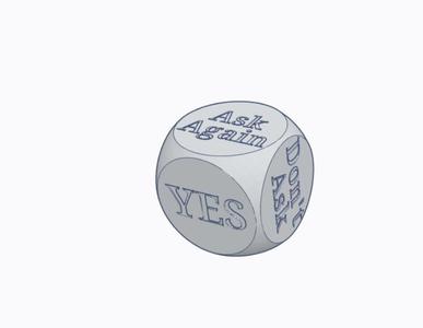 Magic 8 Ball Dice 6 sided