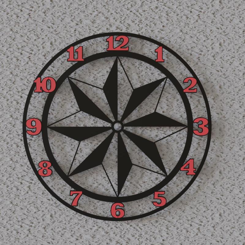 star wall clock decor